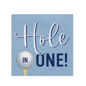 Servilletas de fiesta Hole In One, 40 unidades, decoraciones de cumpleaños para golfistas, servilletas de golf, cumpleaños de Hole In One, fiesta de golfistas Let&#39;s Par Tee, jubilación de golfistas