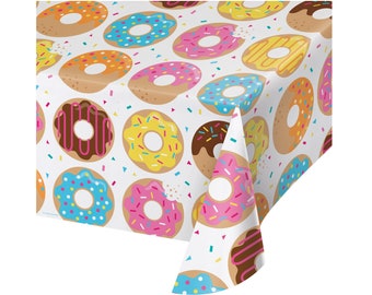 Donut Tablecloth - Donut Birthday - Donut Party - Sprinkles Birthday - Donut Baby Shower - Cupcake Party - Table - Donuts - Party Supplies