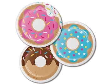 Donut Plates - Donut Party - Donut Birthday - Cupcake Party - Doughnut Party - Cake Plates - Donuts - Donut Party Supplies - Decorations