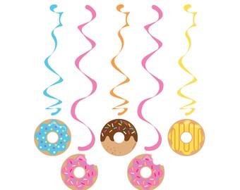 Donut Party Dekor - Donut Party - Donut Geburtstag - Girlande - Streusel Geburtstag - Donut Baby Shower - Hängende Dekorationen - Donuts - Banner