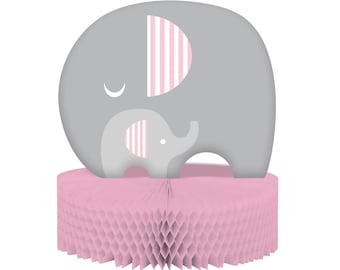 Olifant middelpunt - roze olifant baby shower, baby shower decoraties, douche middelpunt, douche decoraties meisje, eerste verjaardag