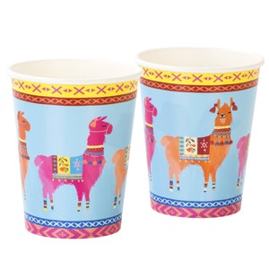 Llama Cups - Llama Party Decor, Llama Birthday, Alpaca Party, Llama Baby Shower, Llama Party Supplies, Llama Favors, Llama Cups, Boho Party
