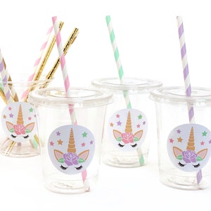 Unicorn Party Cups Unicorn Birthday, Unicorn Baby Shower, Unicorn Party Favors, Unicorn Party Supplies, Birthday Favors, Unicorn Cups image 1