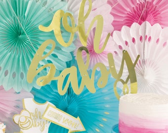 Banner Oh Baby - Goud Oh Baby Banner