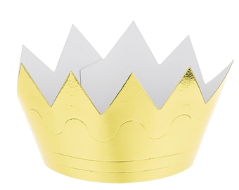 4ct Mini Gold Paper Crowns