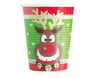 Ugly Sweater Party Cups - Holiday Party, Christmas Cups, Christmas Party, Ugly Christmas Sweater Party, Party Supplies, Tacky Sweater Party