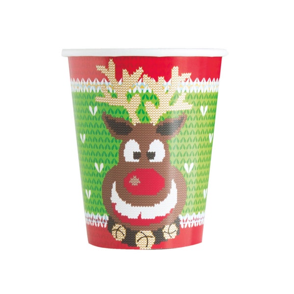 Ugly Sweater Party Cups - Holiday Party, Christmas Cups, Christmas Party, Ugly Christmas Sweater Party, Party Supplies, Tacky Sweater Party