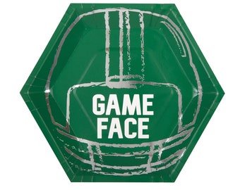 Football Party Plates, Paper Plates, Football Party, Football Birthday Decorations, Sports Party, Sports Baby Shower, Football Plates
