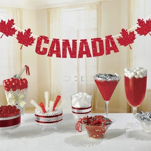 Canada Party Banner - Canada Birthday Decor, Canada Independence Day, Birthday Supplies, Oh Canada Party Decorations, Canada Party Supplies