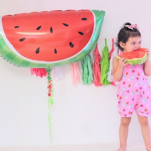 Watermelon Balloon - Watermelon Birthday, Watermelon Party, One in a Melon, Fruit First Birthday, Fruit Balloon, Birthday Decorations