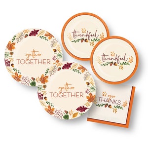 Thanksgiving Party Supplies Thanksgiving Plates Napkins, Paper