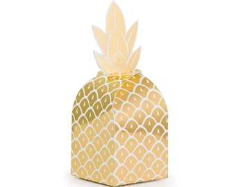 Pineapple Party Favor Boxes - Pineapple Favors, Tropical Party Favors, Pineapple Bachelorette, Tropical Birthday, Pineapple Birthday Favors
