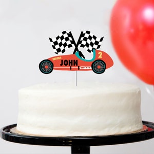 Custom Race Car Cake Topper - Racing Birthday Cake Topper, Race Car Party Decorations, Racing Cake Decorations, Race Car Birthday Supplies