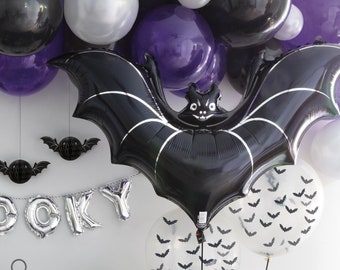32" Bat Balloon - Halloween Party Balloons, Spooky Party Decorations, Kid's Halloween Party Supplies, Halloween Balloon Decorations