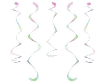 Iridescent Danglers - Iridescent Party Decorations, Iridescent Party Supplies, Mermaid Party Decor, Unicorn Party, Pastel Party Decor