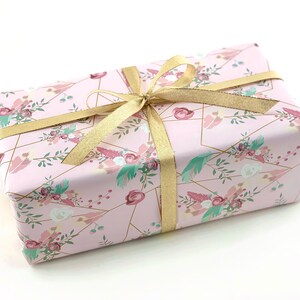 Floral Gift Wrap - Boho Floral Baby Shower, Wrapping Paper, Boho Bachelorette Party, Birthday for Her, Mothers Day Wrap, Womens Gift Wrap