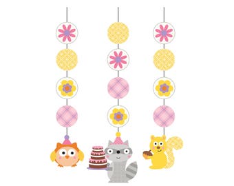 Woodland Decorations - Pink Woodland Party, Woodlands Decor, Woodland Baby Shower, Woodland Animals Birthday, Woodland Party Decor