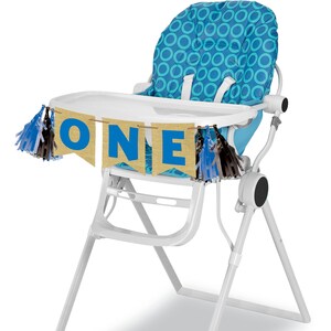 First Birthday Banner - One Banner, High Chair Banner, Boy First Birthday, 1st Birthday Banner, Birthday Decorations, Party Decorations