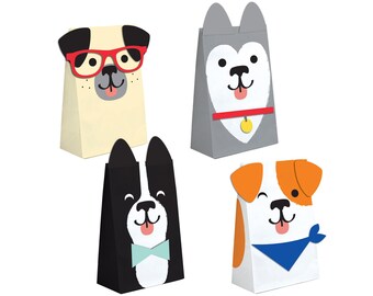 Dog Favor Bags - Puppy Party, Dog Birthday, Dog Party, Puppy Party Favors, Dog Party Supplies, Pug Party, Dog Party Favors, Birthday Favors