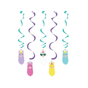 Llama Party Decorations - Llama Birthday, Llama Party Decor, Fiesta Party Decor, Llama Baby Shower, Hanging Decorations