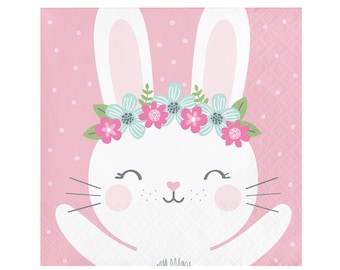 Tovaglioli coniglietto - Tovaglioli per feste coniglietto, Alcuni coniglietti sono uno, Articoli per feste coniglietto, Primo compleanno coniglietto, Decorazioni per feste coniglietto, Baby Shower coniglietto