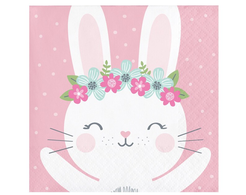Bunny Napkins Bunny Party Napkins Some Bunny is One Bunny Party Supplies Bunny First Birthday Bunny Party Decor Bunny Baby