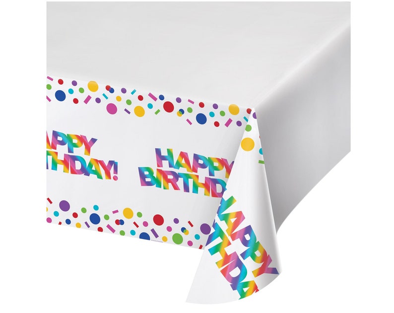 Rainbow Birthday Tablecloth Rainbow Party Tablecloth Rainbow Unicorn Party Unicorn Party Paint Birthday Rainbow Party