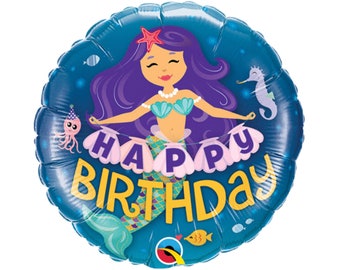 Mermaid Birthday Balloon - Mermaid Party Supplies, Mermaid Decorations, Mermaid Balloons, Birthday Decorations, Party Decor, Party Balloons