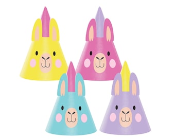 Sombreros de fiesta de llama - Cumpleaños de llama, Suministros de fiesta de llama, Baby Shower de llama, Cumpleaños de fiesta, Sombreros de llama