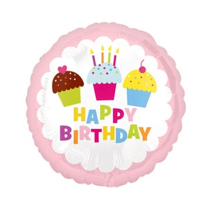 Cupcake-verjaardagsballon - IJsverjaardag, strooifeest, donutreep, ballon cupcake-feestje, decoratie cupcake-feest, strooiballon