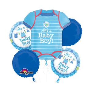 It&#39;s a Boy Balloon Bouquet - Boy Baby Shower, Baby Balloons, Baby Shower Balloons, Baby Shower Decorations, Baby Shower Ideas, Shower Decor