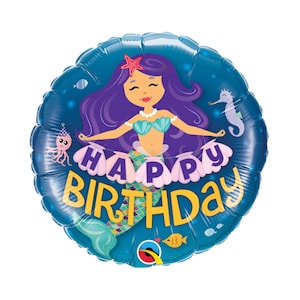 Mermaid Birthday Balloon - Mermaid Party Supplies, Mermaid Decorations, Mermaid Balloons, Birthday Decorations, Party Decor, Party Balloons