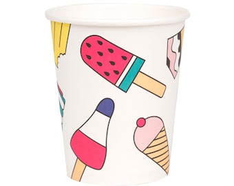 Ice Cream Party Cups - Ice Cream Cups, Popsicle Party Cups, Ice Cream Birthday Party Supplies, Ice Cream Party Favor Cups, Cupcake Party