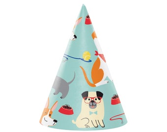 Dog Party Hats - Dog Birthday Hat, Puppy Birthday Party, Birthday Party Hats, Puppy Party, Dog Party Favors, Birthday Favors, Party Supplies