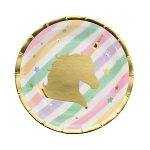 Unicorn Cake Plates - Unicorn Plates, Unicorn Party Plates, Unicorn Birthday Party, Unicorn Party Supplies, Unicorn Party Decorations