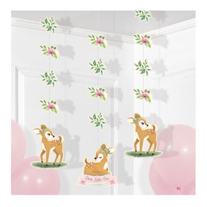 Deer Party Decorations - Deer Baby Shower Decorations, Deer Birthday Decorations, Deer First Birthday, Woodland Baby Shower Girl