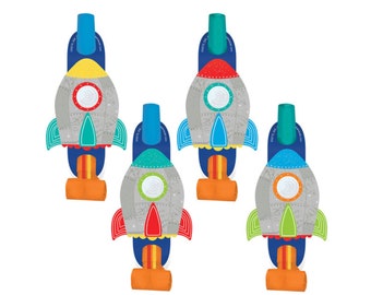 Space Party Favors - Galaxy Birthday, Space Birthday, Blast Off Party, Party Decorations, Rocket Birthday, Space Favors, Party Blowouts