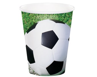 Soccer Party Cups 8ct - Soccer Party Supplies Soccer Party Favors Sports Party Sports Birthday Soccer Birthday Favors Soccer Birthday Cups