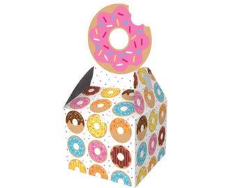 Donut Favor Boxes - Donut Birthday Party Supplies, Donut Party Favors, Donut Decorations, Treat Boxes, Gift Box, Donut Decor, Cupcake Party