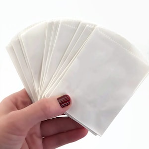 50 mini sacchetti di carta bianca - Sacchetti per bomboniere semplici, bomboniere fai da te, sacchetti per posate, progetti di artigianato fai da te, sacchetti per bomboniere, mini sacchetti di carta