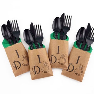 I Do BBQ Cutlery Bags - Couples Shower, BBQ Wedding, I Do Barbecue, Rustic Wedding, Engagement BBQ, Bridal Shower, Wedding Rehearsal Dinner