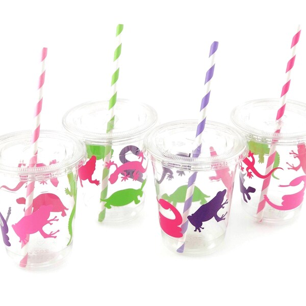 Reptile Party Cups - Amphibian Party, Reptile Party Supplies, Reptile Birthday Party, Snake Party, Lizard Party, Frog Party, Alligator Party