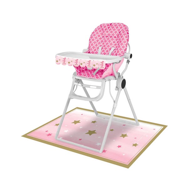 Star High Chair Kit - Twinkle Twinkle Little Star First Birthday, First Birthday Mat, Smash Cake Birthday Mat, Girls First Birthday