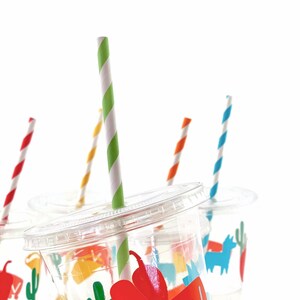 Fiesta Cups 12ct - Fiesta Party Favor Cups, Disposable Drink Cups, Cinco De Mayo Decorations, Mexican Party, Fiesta Shower, Fiesta Birthday