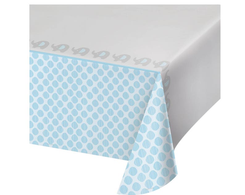 Elephant Tablecloth Baby Boy Elephant Baby Shower Baby Shower Tablecloth Shower Decorations Baby Shower Boy Little Peanut