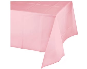 Pink Tablecloth - Pink Party Supplies, First Birthday, Girl Baby Shower, Pink Bachelorette Party, Unicorn Party, Pink and Gold, Pink Shower