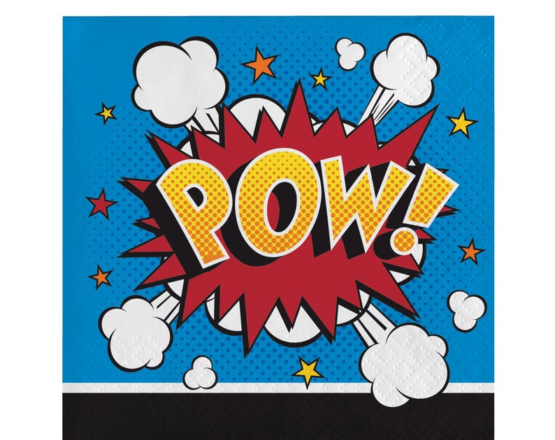 Superhero Napkins Super Hero Party Supplies Superhero Party Decorations Birthday Decorations Superhero Birthday Napkins