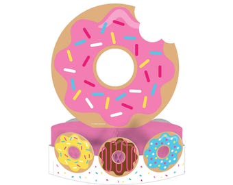 Donut Centerpiece - Donut Party Decor, Donut Birthday Party Supplies, Donut Decorations, Sprinkle Party Decorations, Cupcake Party Supplies