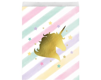 Unicorn Favor Bags - Unicorn Party Favors, Unicorn Favors, Unicorn Treat Bags, Unicorn Party Supplies, Unicorn Birthday Favors, Snack Bags