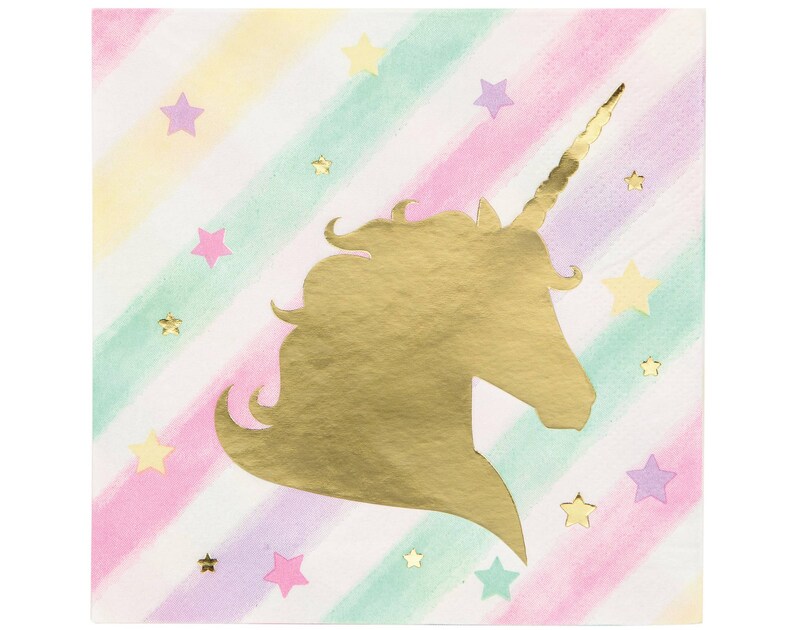 Unicorn Napkins Unicorn Party Supplies Unicorn Party Napkins Unicorn Birthday Napkins Unicorn Party Ideas Unicorn Party